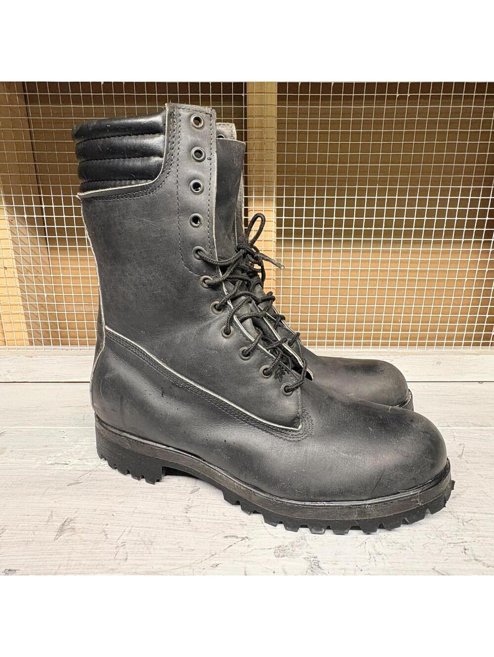Prospector Boots Size 10 Black Leather Lace-Up Boots Made in Canada